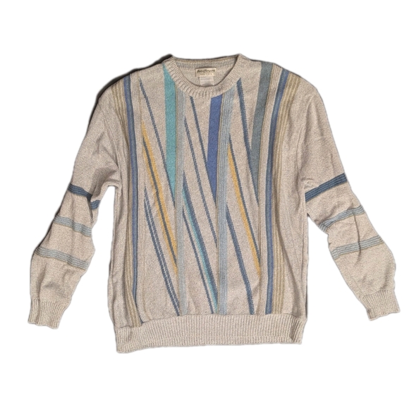 Norm Thompson Vintage Striped Crewneck Sweater - Picture 1 of 2
